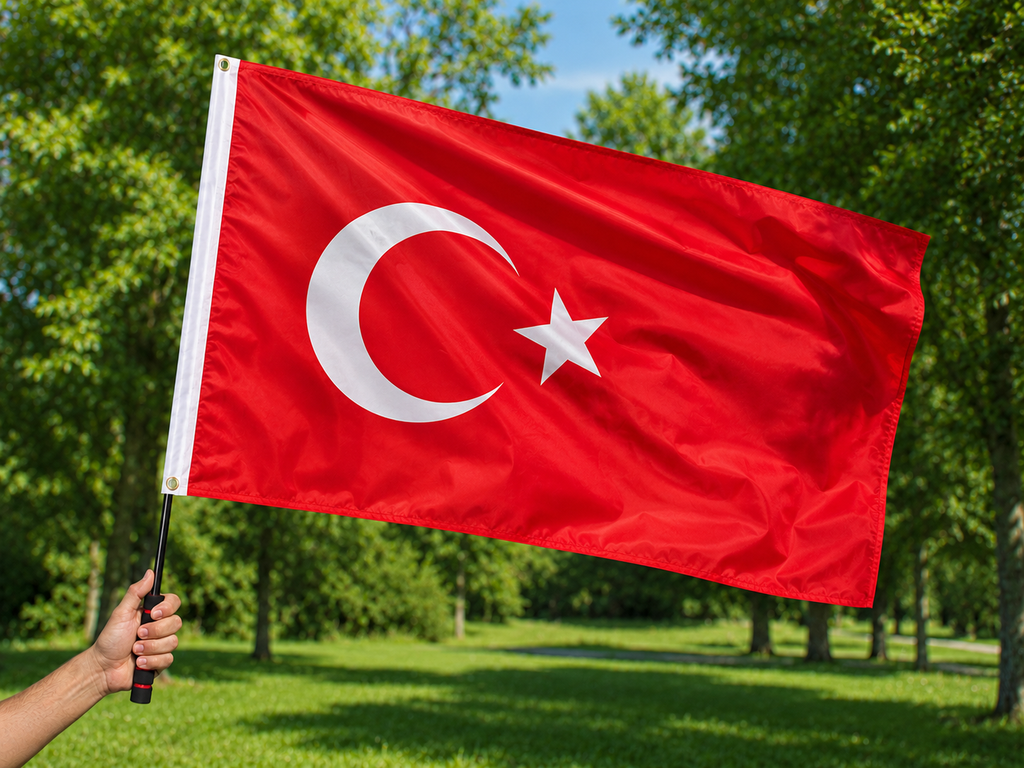 Türkei Flagge 90 × 150 cm inkl. ausziehbarem Teleskop-Fahnenmast