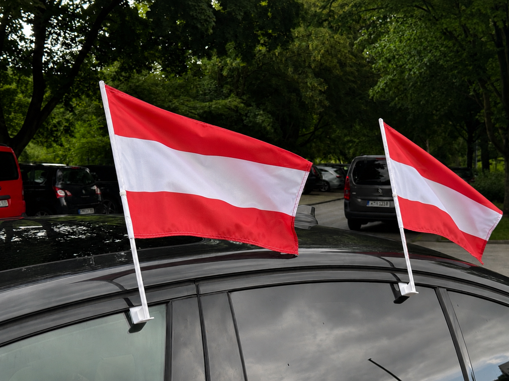 Österreich Autoflagge mit Fensterhalter