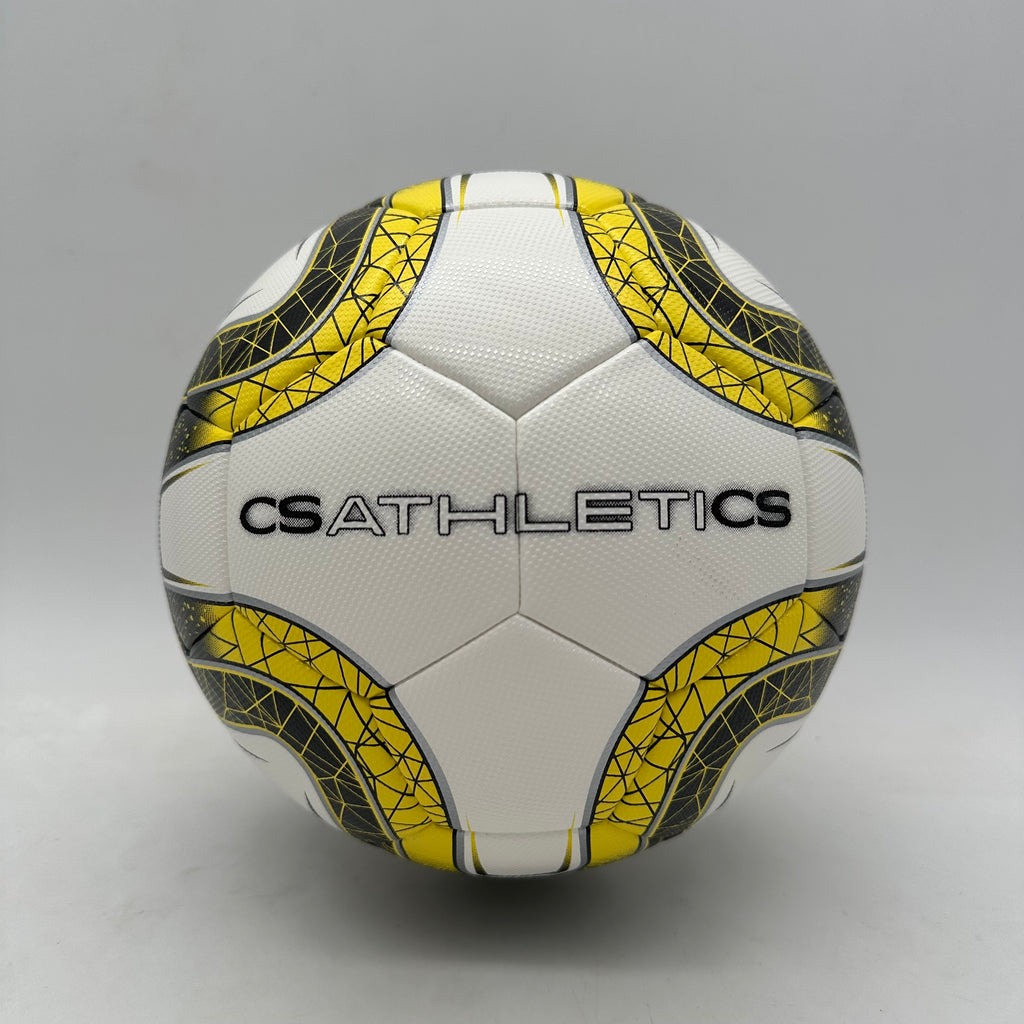 CsAtheltics Fußball Schwarz Gelb Größe 5 mit Luftpumpe