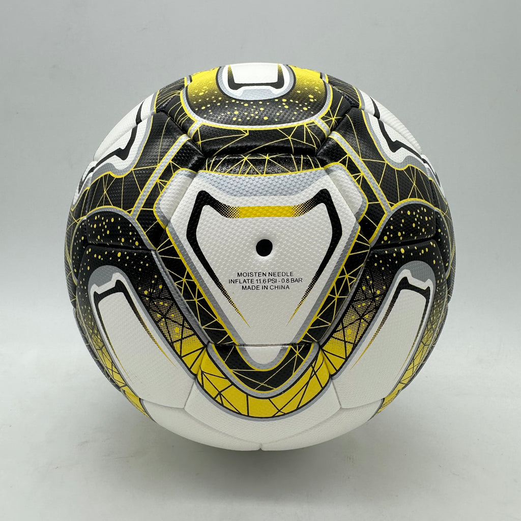 CsAtheltics Fußball Schwarz Gelb Größe 5 mit Luftpumpe