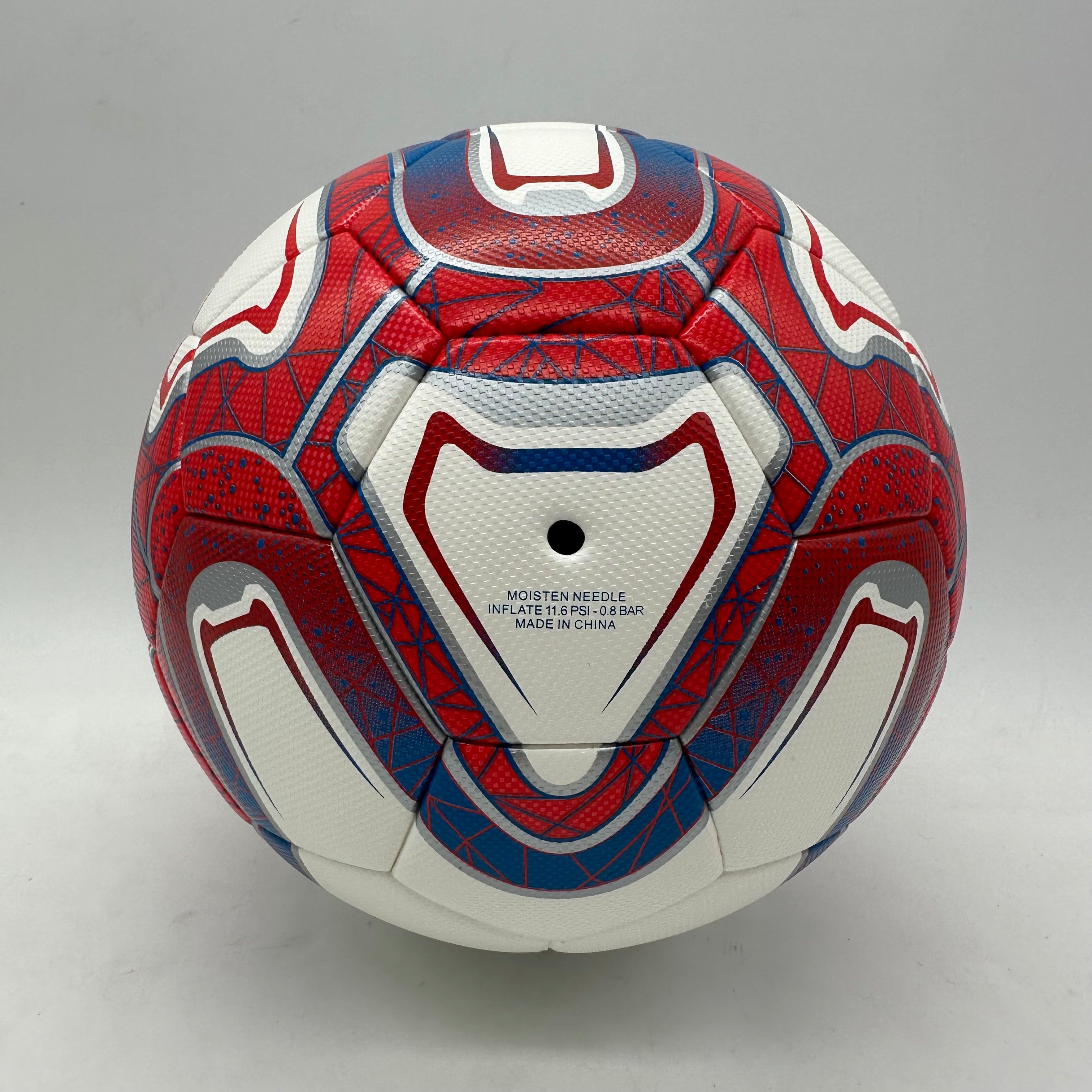 CsAtheltics Fußball Rot Weiß Blau Größe 5 mit Fußballpumpe