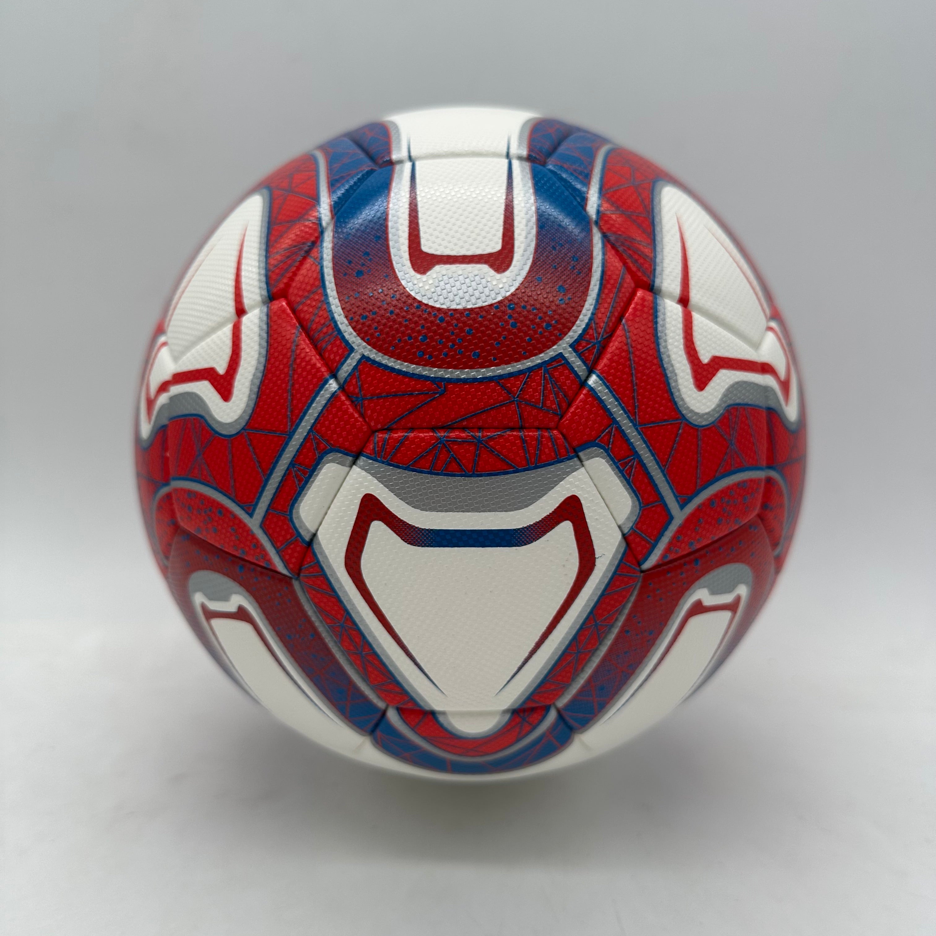 CsAtheltics Fußball Rot Weiß Blau Größe 5 mit Fußballpumpe